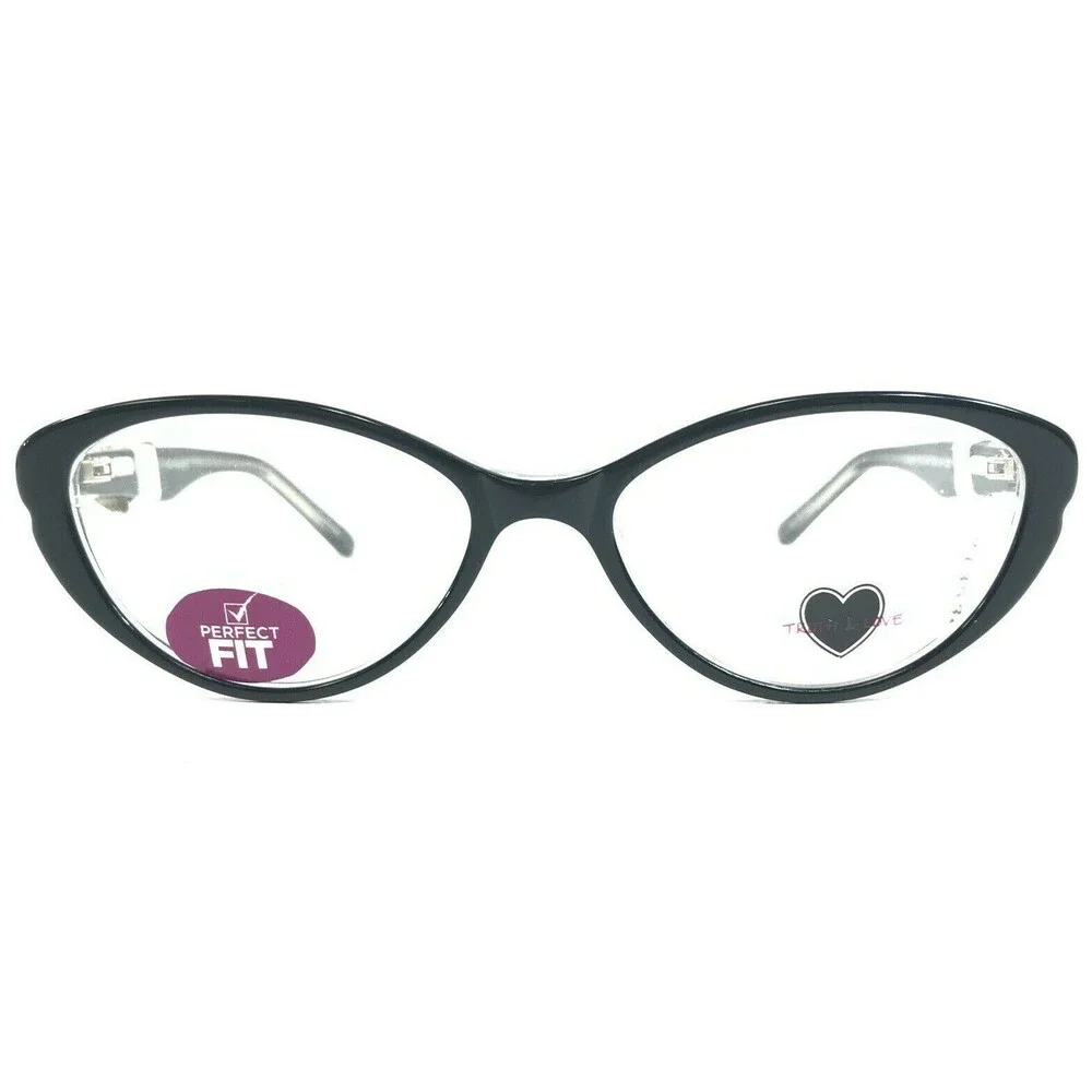 Truth & Love Eyeglasses Frames T & L 04 COL 90 Black Clear Cat Eye 52-16-135